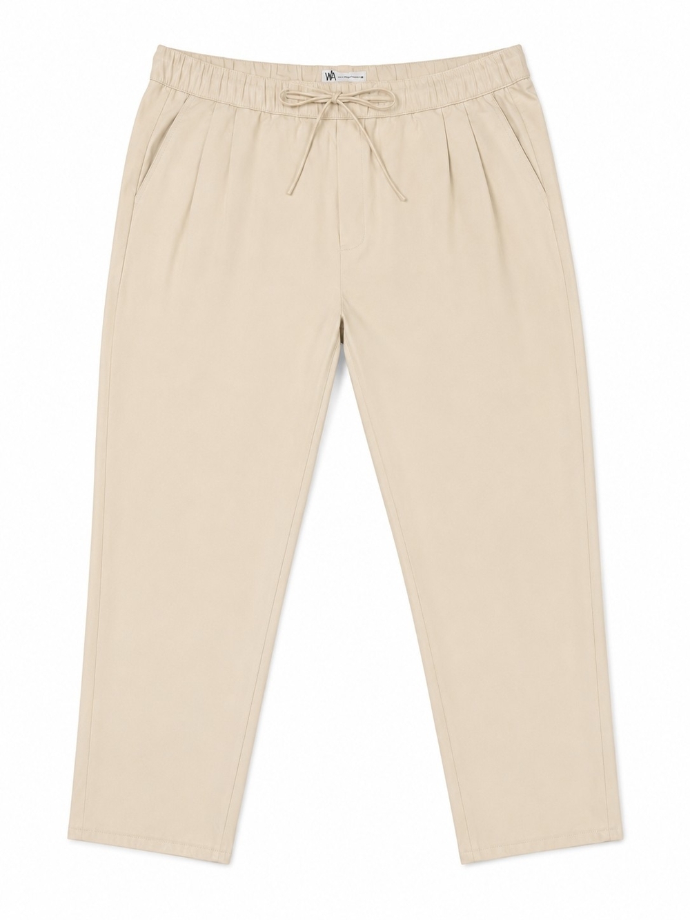 Zara Wide Leg Faux Leather Cream Drawstring Pants, Size XXL
